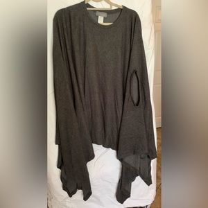 NWOT boutique soft poncho with arms